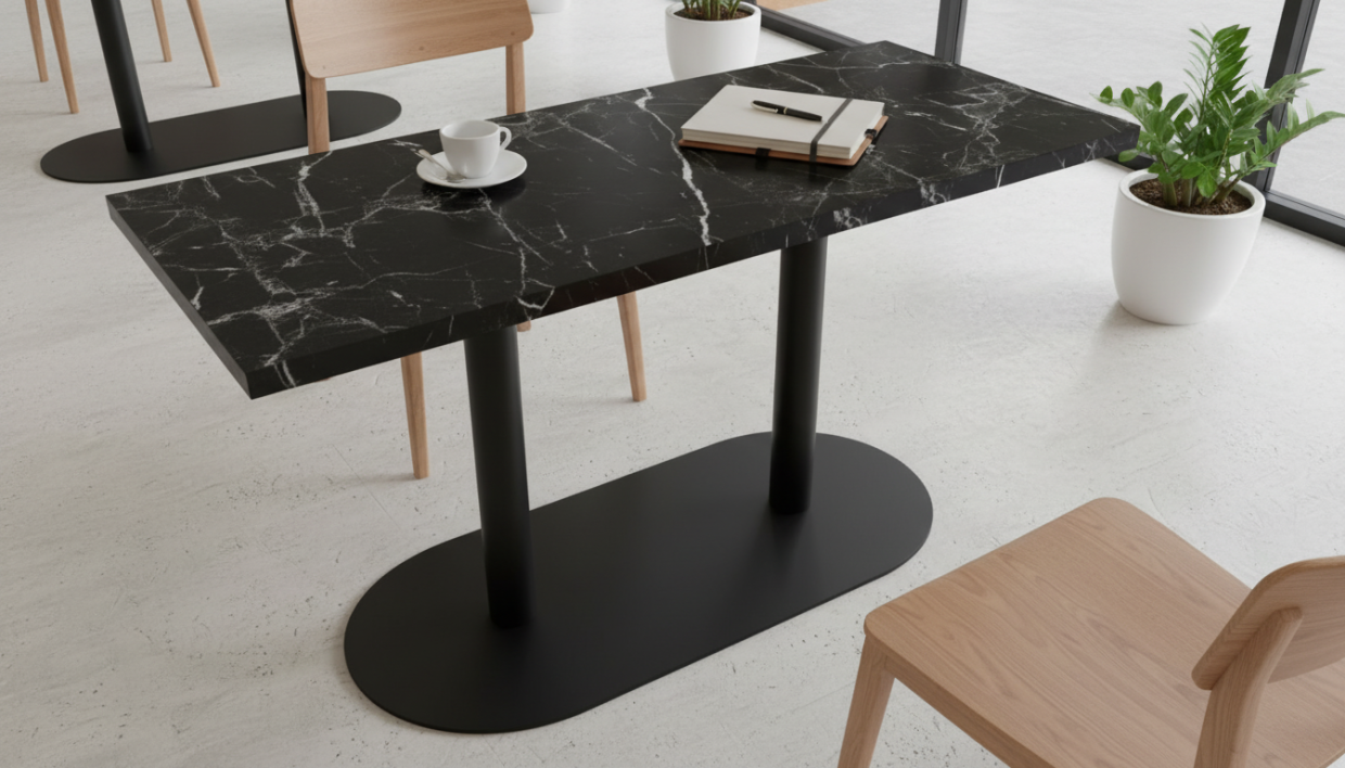 Столешница HPL на основе МДФ (Прямоугольная) Мрамор Марквина Глянец_16