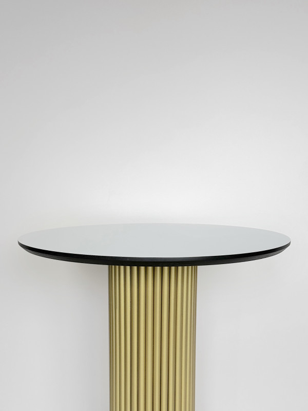 Столешница Фанера, диаметр 600, цвет - белый матовый, черный торец